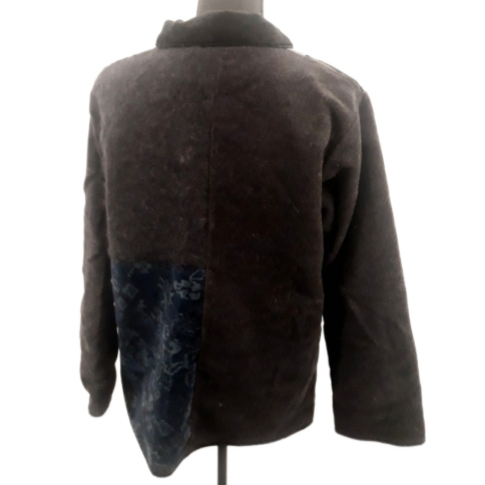 Western Patchwork Jacket + Bone Buttons - Size Xs… - image 8